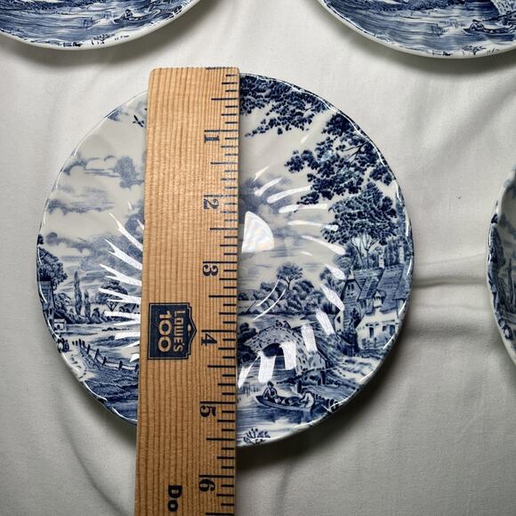 Bluebrook Made In Staffordshire England Hand Engraved Ironstone 5.5" Saucers (5) - Picture 4 of 4